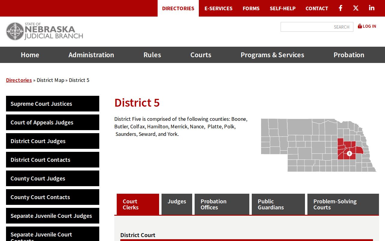 Boone County court calendar District Five source