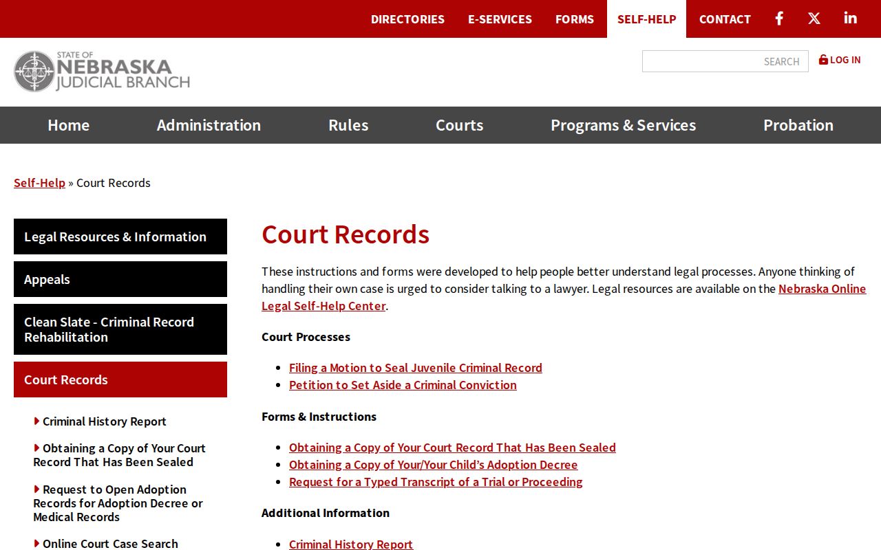 Boone County court records self-help source