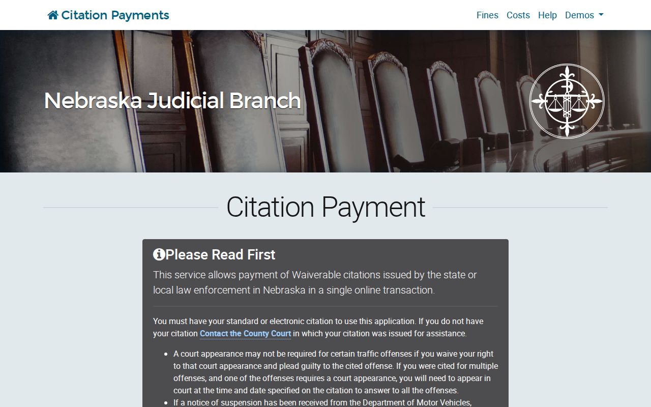 Boone County traffic court citation payment gateway